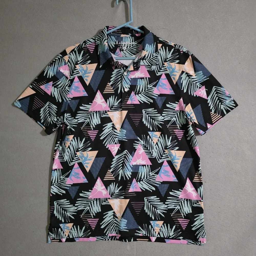 NWOT Chubbies Mens The 2 For Tee S/S Performance Polo Miami Vice Size Medium